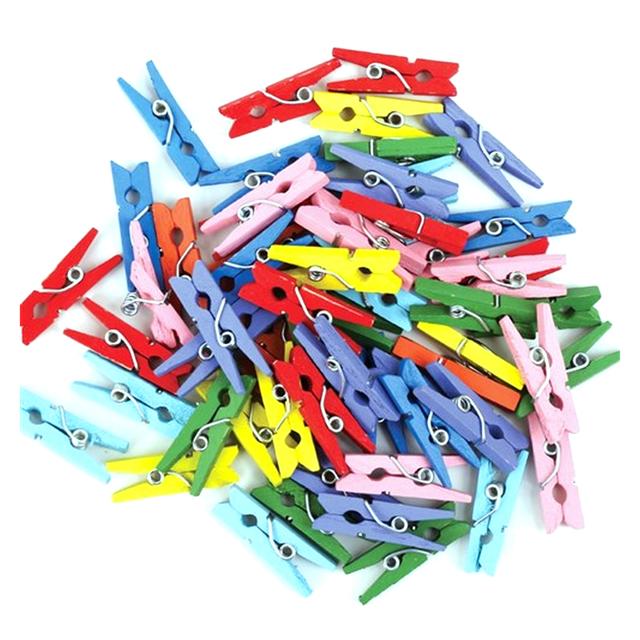 Mindset - Wooden Craft Pegs Clips 25pcs