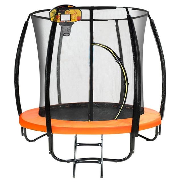 Megastar - Jump N Bounce Trampoline W/ Basketball Hoop 6ft - Orange