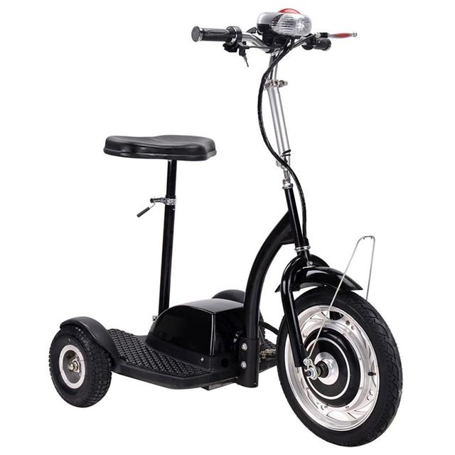 Megawheels - 36V Electric Foldable 3 Wheels Scooter - Black