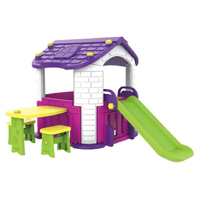 Megastar - Playhouse W/ Table, Chairs, Play Fence & Slide