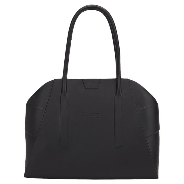 O Bag - Unique w/ Long Handles Handbag - Black 