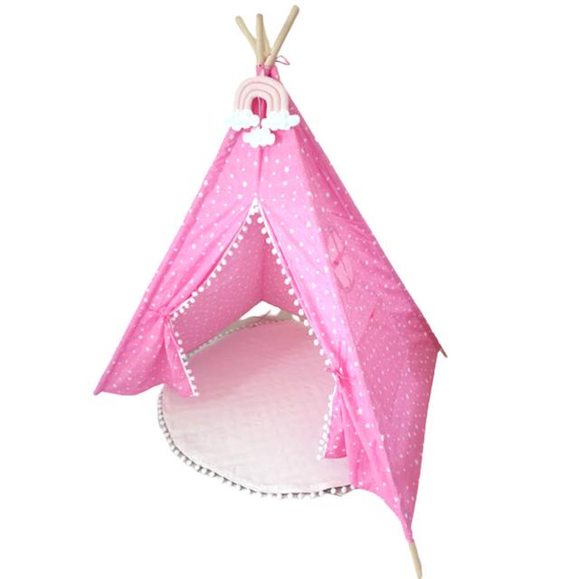 Cherrypick - Pink Star Cotton Teepee With Mat