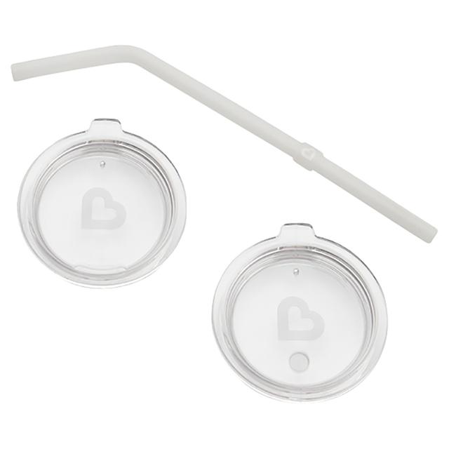 Munchkin - Pack of 2 Miracle Cup Straw & Spy Lids - Clear