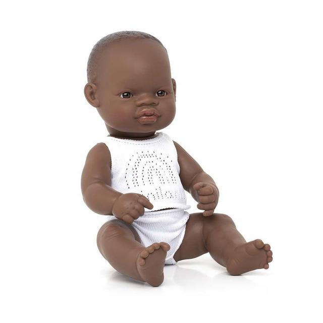 Miniland Baby - African Boy Doll - 32cm - Brown