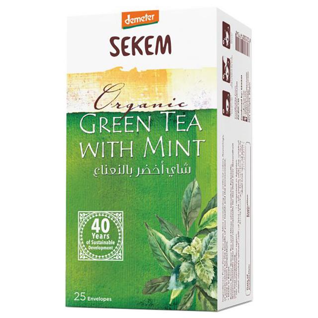 Sekem Organic Green Tea With Mint 25 Envelopes