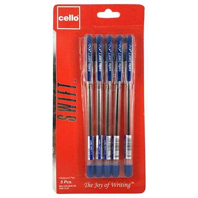 Cello - Ball Pen Swift 0.7mm Blue Pack of 5