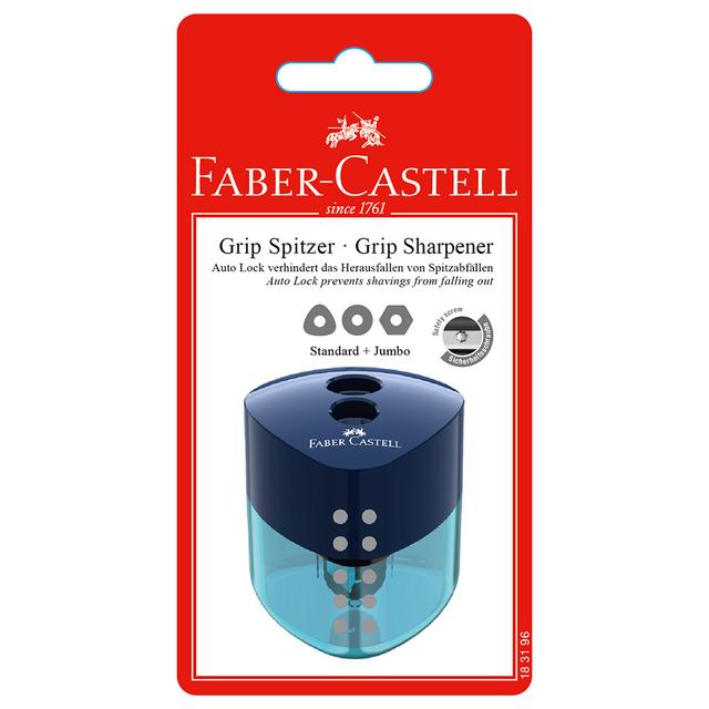 Faber-Castell - Grip Sharpener Trend Double Hole - Assorted 1pc