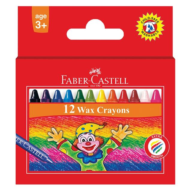 Faber-Castell - Round Wax Crayons 12pcs