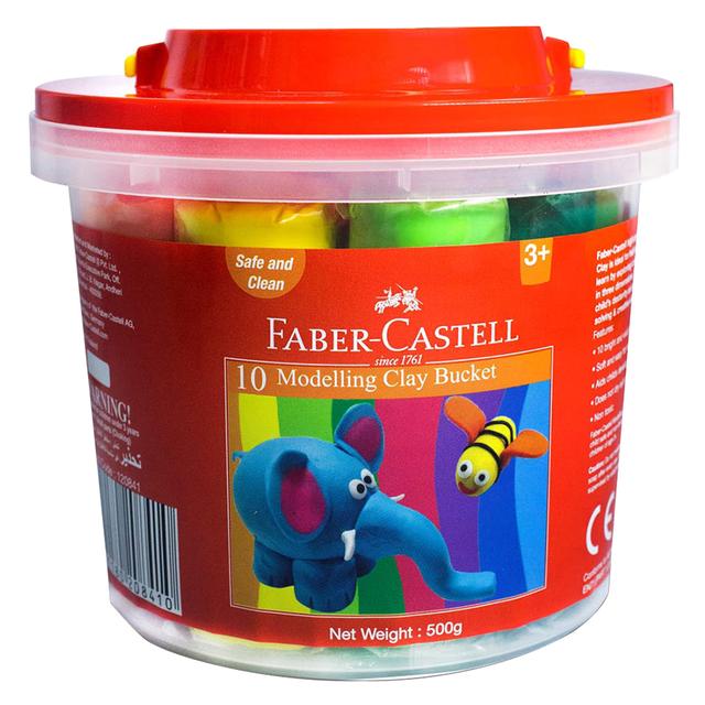 Faber-Castell - Modelling Clay Plastic Bucket 500g 10pcs