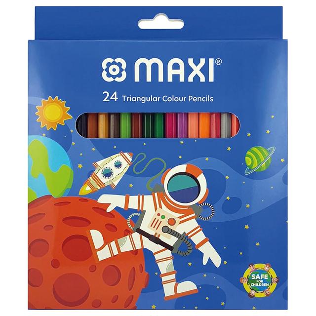 Maxi - 24pcs Triangular Colour Pencils