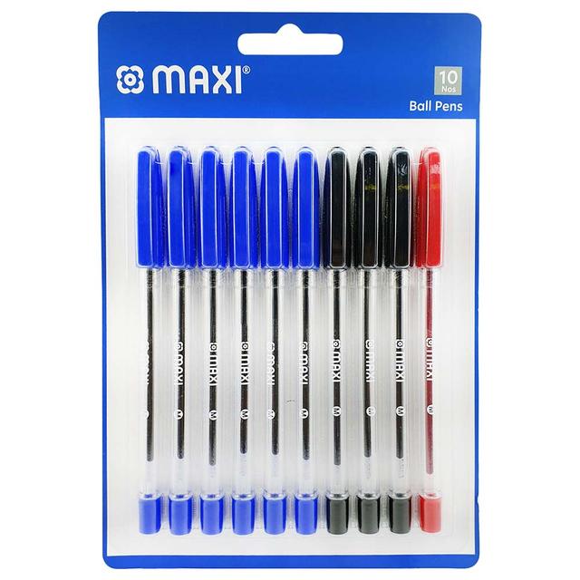 Maxi - Ball Pen 1mm Blister Set of 10