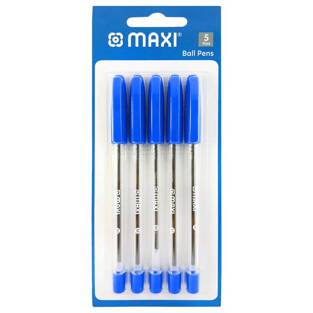 Maxi - Ball Pen 1mm 5pcs Blister - Blue