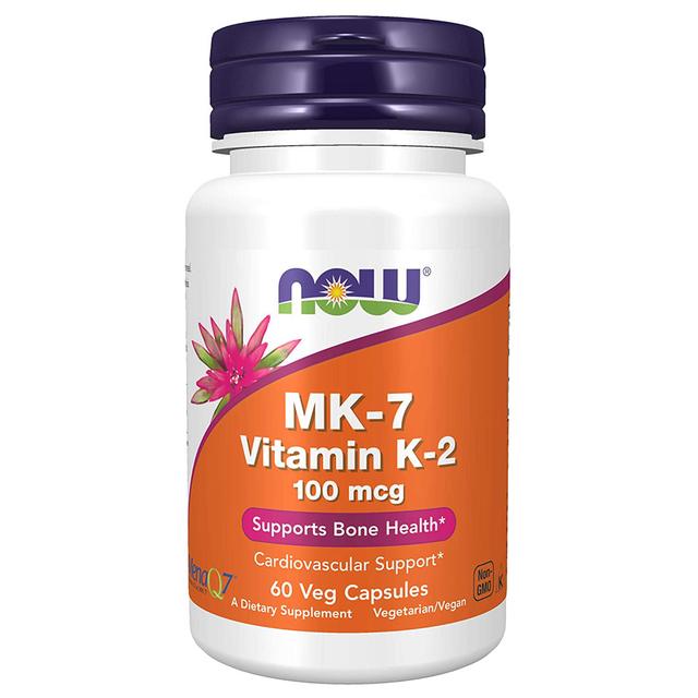 Now Foods - MK-7 Vitamin K-2 100 mcg 60 Veg Capsules