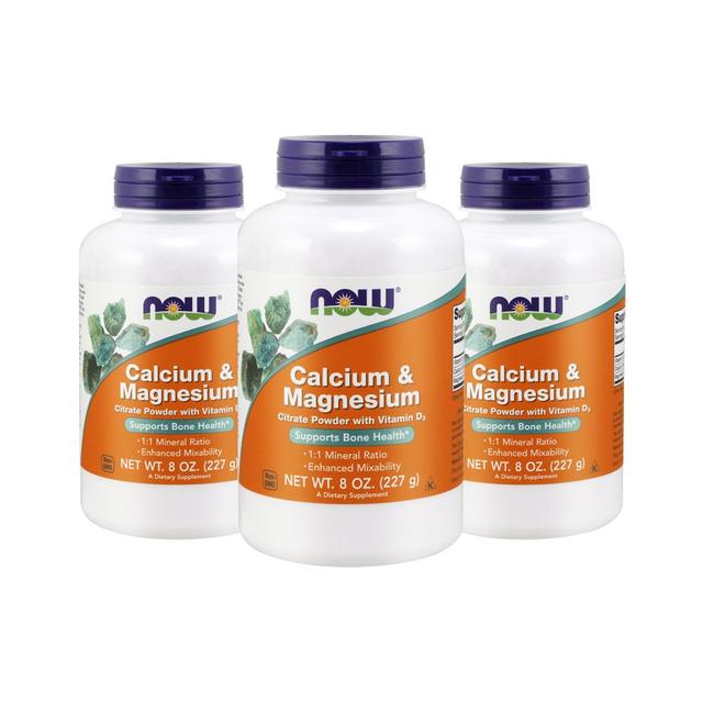 Now Foods Calcium & Magnesium + Vitamin D3 120pcs Pack of 3