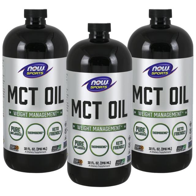 Now Sports, Mct Oil Liquid 32 Fl. Oz. Pack of 3