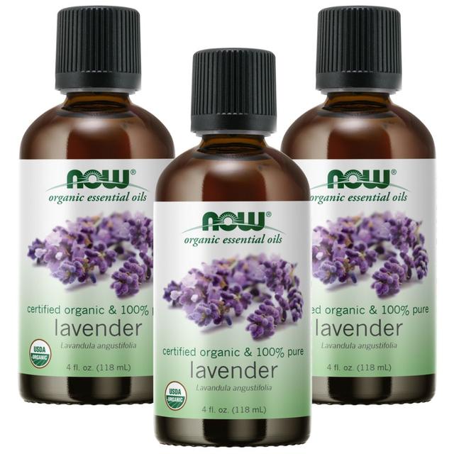 Now Essential Oils, Lavender Oil 4 Fl. Oz. Pack of 3