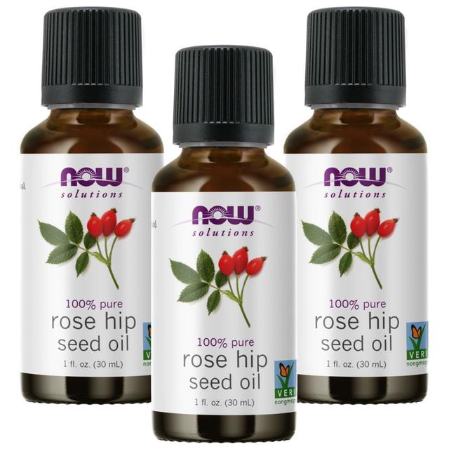 Now Solutions Rose Hip Seed Oil 100% Pure 1 Fl. Oz. 3pcs