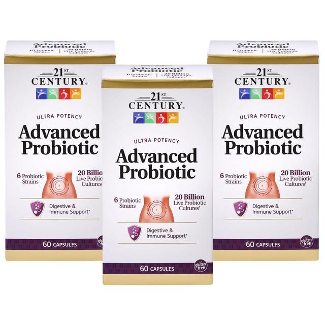 21st Century - Advanced Probiotics 60 Capsules Pack of 3