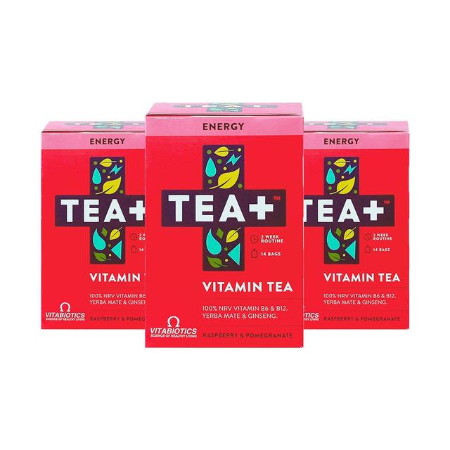 Vitabiotic - Tea+ Energy Vitamin Green Herbal Tea Pack of 3