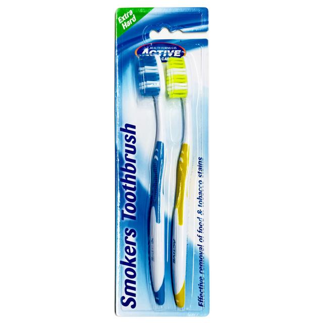 Beauty Formulas - Smokers Tooth Brush Pack of 2 Extra Hard