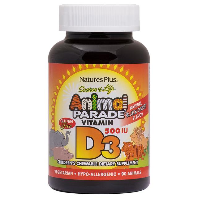 Animal Parade Vitamin D3 500 IU Children`s Chewable 90 CT