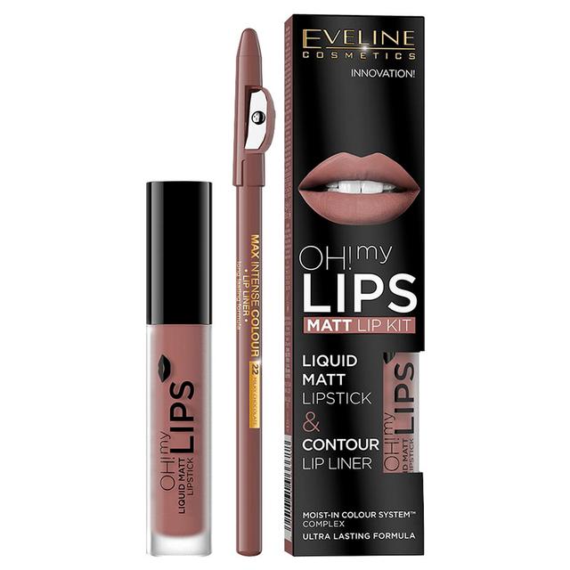 Eveline - Ohmylips Liq Matt Lipstick&Contour Lip Liner No.02