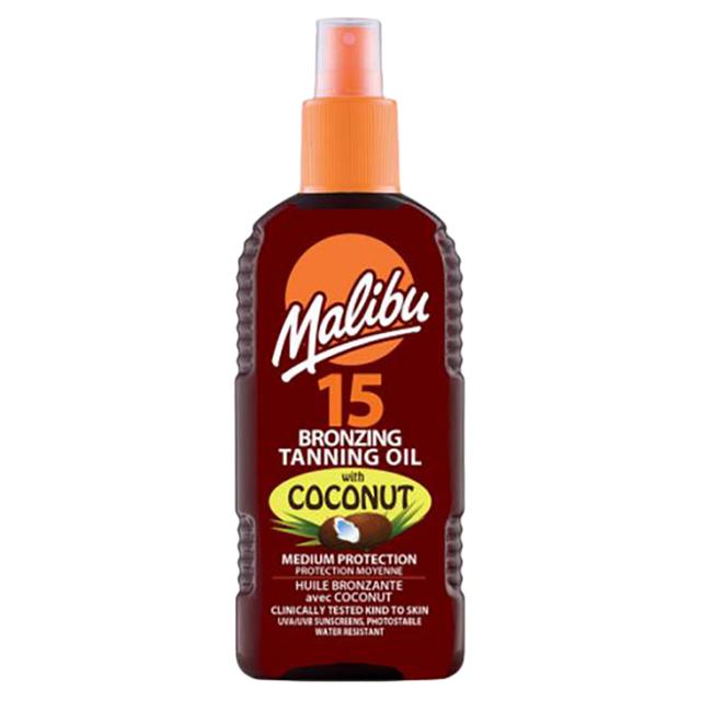 Malibu - SPF 15 Bronzing Tanning Oil With Coconut 200ml