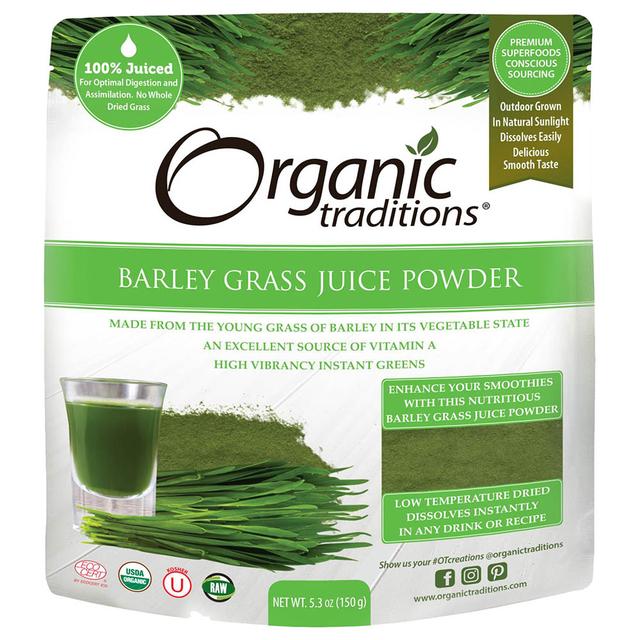 Organic Traditions Barley Grass Juice Powder 150g