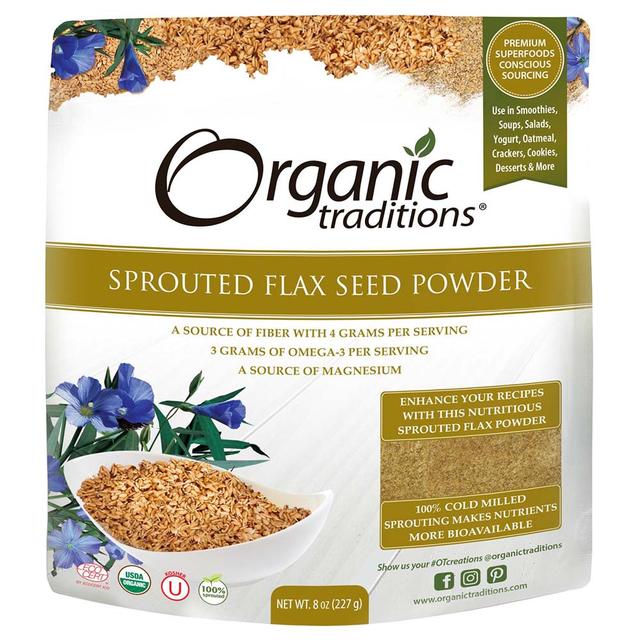 Organic Traditions Sprouted Flax Golden 227g