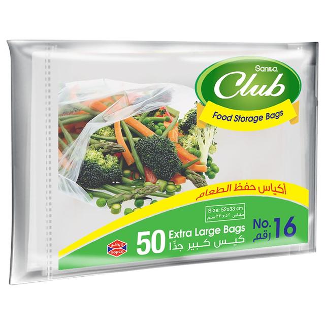 Sanita Club - Food Storage Bags Biodegradable No.16 - 50 Bags