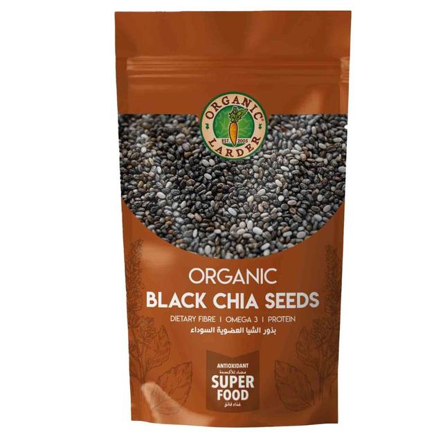 Organic Larder - Organic Chia Seeds - 300g - Black