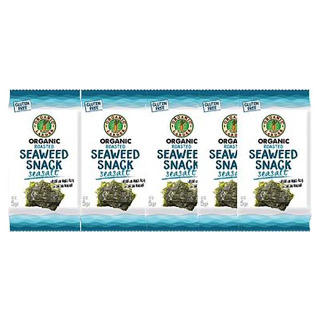 Organic Larder - Organic Seaweed Snack - Seasalt - 5g - Pack of 6