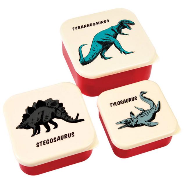 Rex London - Prehistoric Land Snack Boxes Pack of 3 - Red