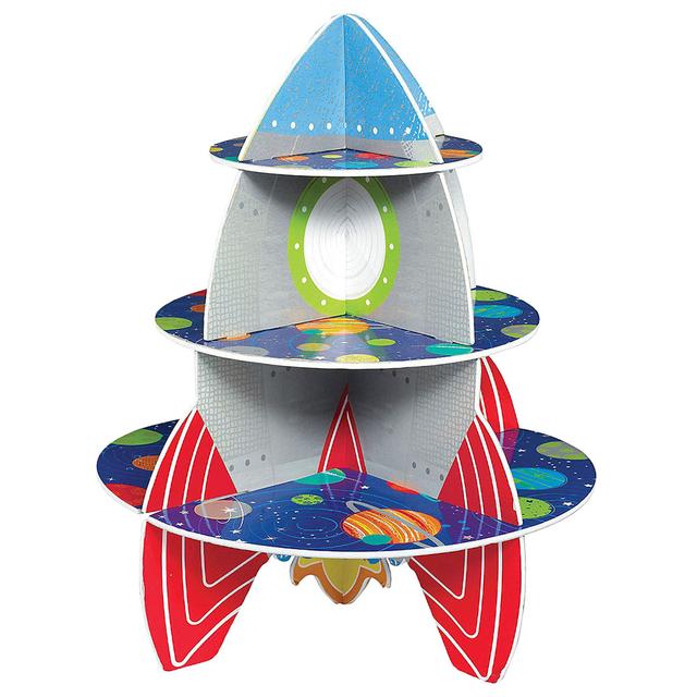 Blast Off Birthday Rocket Cupcake Stand