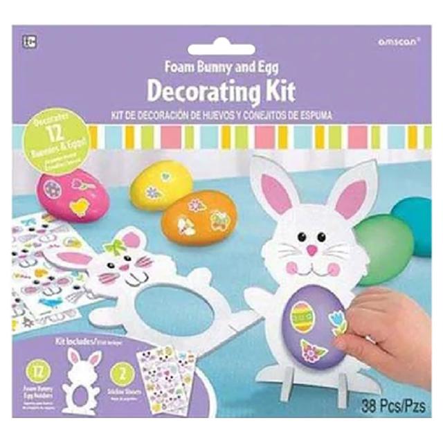 Party Centre - Easter Egg Foam Decorating Kit - 12pc-Set