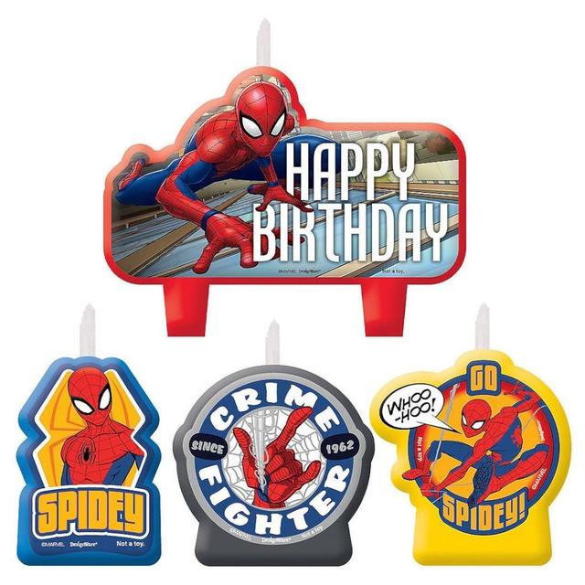 Spiderman Birthday Candle Set