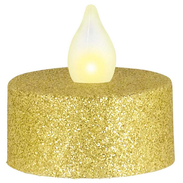 Amscan - Gold LED Glitter Tealights 10pc