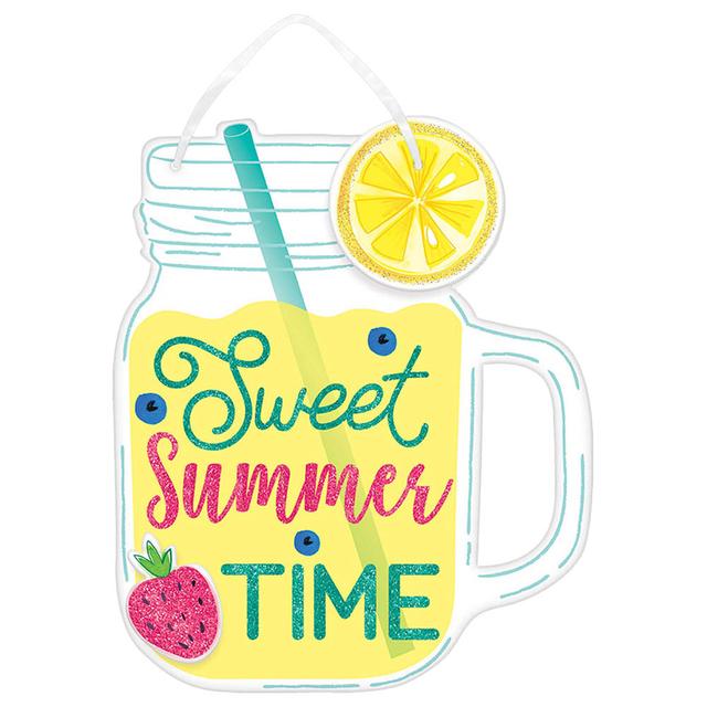 Sweet Summertime Hanging Sign Decor - Yellow