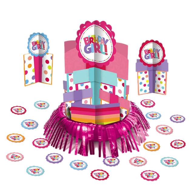 Happy Birthday Girl Table Decorating Kit