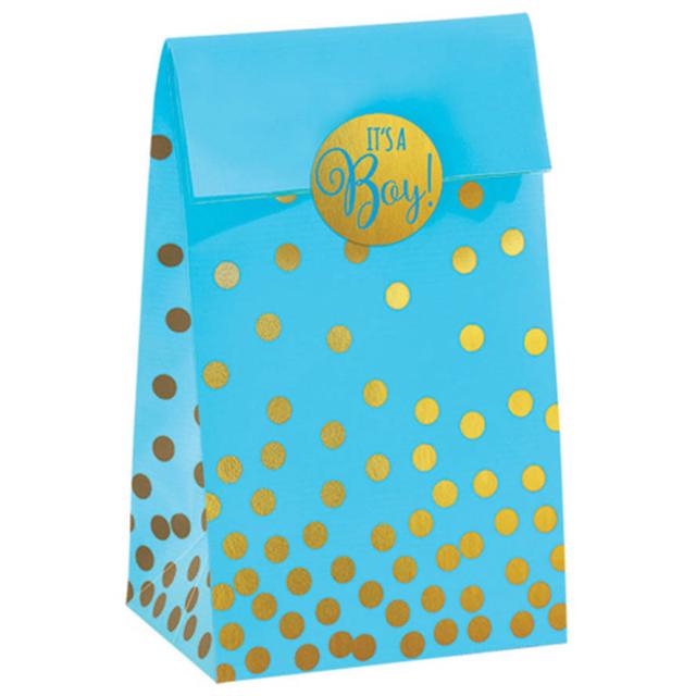 Amscan - It'S A Boy Blue Paper Bags With Stickers 20pcs