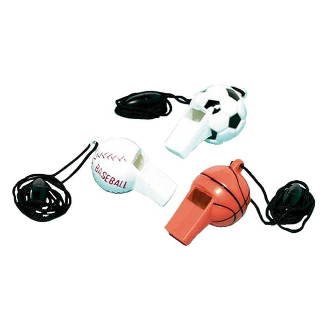 Sports Ball Assorted Whistle Favors 12pcs