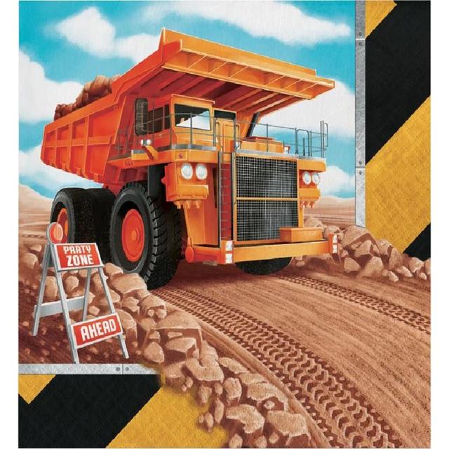 Creative Converting Big Dig Construction Lunch Napkins 16pcs