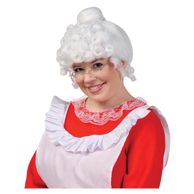 Mrs. Claus Wig - White