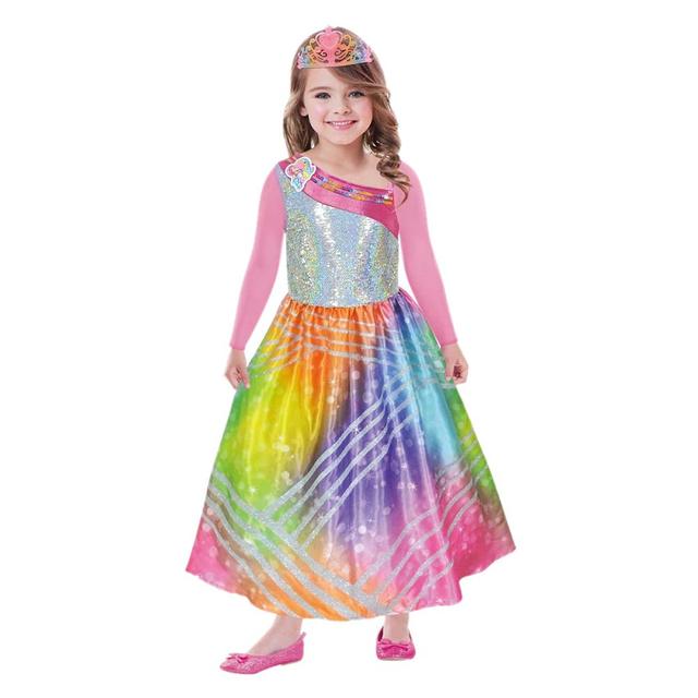 Child Barbie Rainbow Magic with Sleeves 5-7Y