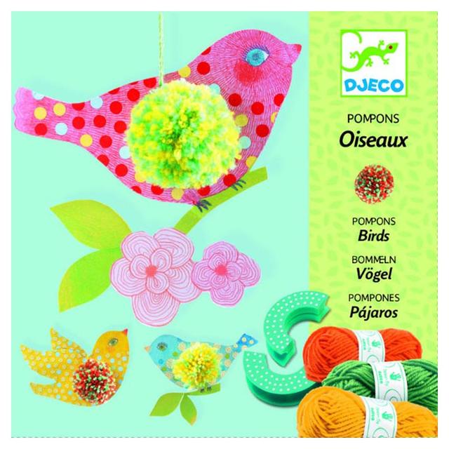 Djeco - Birds Wool Pom Poms