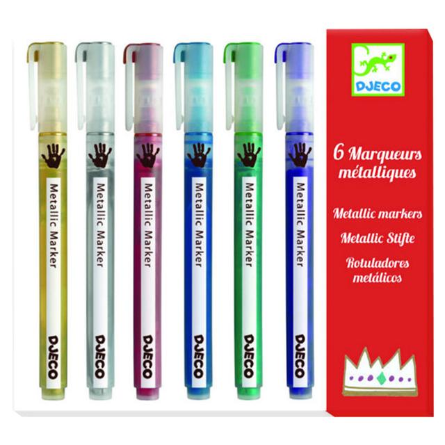 Djeco - Metallic Markers Set of 6