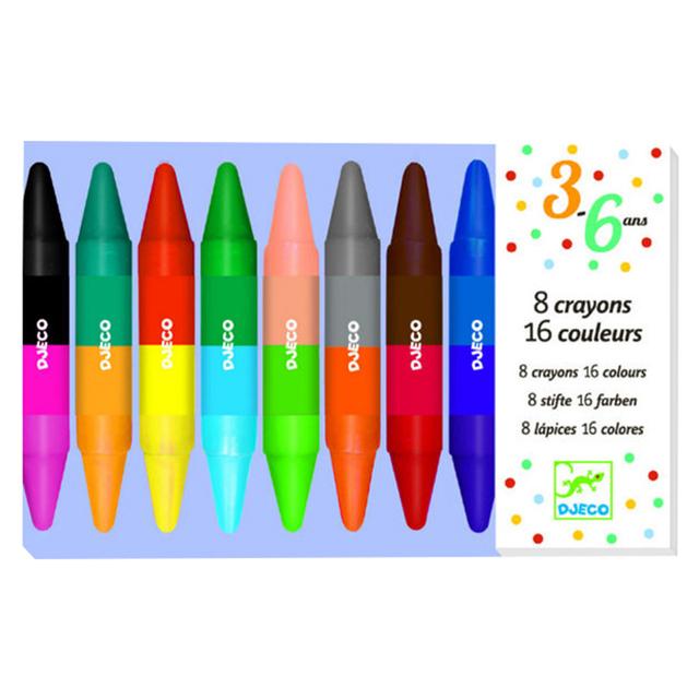 Djeco - 8 Twins Crayons