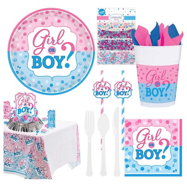 Party Center - Girl Or Boy Tableware Supplies For 8 Guests