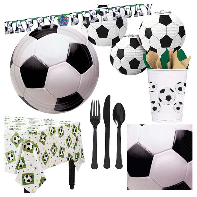 Party Center - Soccer Tableware Supplies For 8 Guests