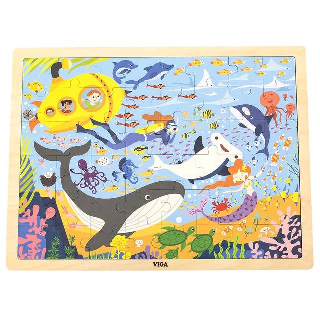 Viga - Wooden Sea Life Puzzle 48pcs